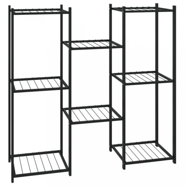 vidaXL Stojan na kvety 83x25x80 cm čierny kovový