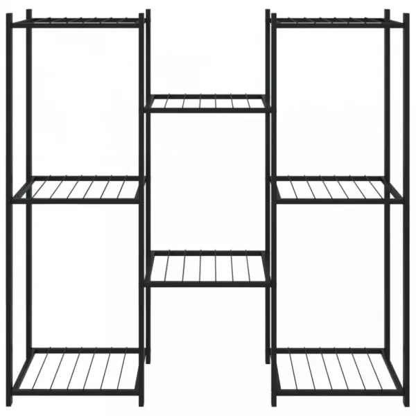 vidaXL Stojan na kvety 83x25x80 cm čierny kovový