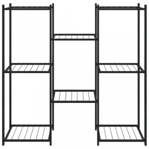 vidaXL Stojan na kvety 83x25x80 cm čierny kovový