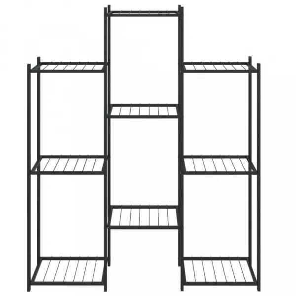 vidaXL Stojan na kvety 83x25x100 cm čierny železný