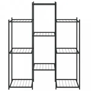 vidaXL Stojan na kvety 83x25x100 cm čierny železný