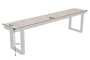 Záhradná lavica ATHENA LOUNGE Dekorhome 180 cm