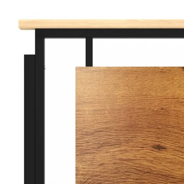 Posteľ kov / masívny dub / MDF Dekorhome 100 x 200 cm