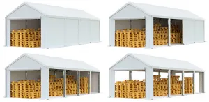 Skladový stan 4x8m biela EKONOMY
