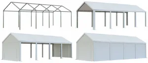 Skladový stan 4x8m biela EKONOMY