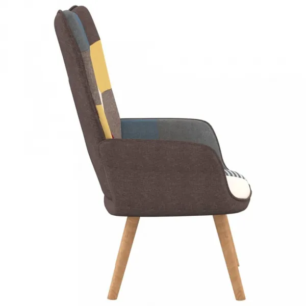 Relaxačné kreslo patchwork látka Dekorhome Kov