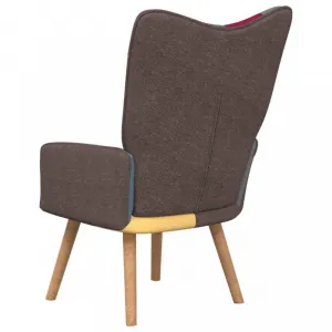 Relaxačné kreslo patchwork látka Dekorhome Kov
