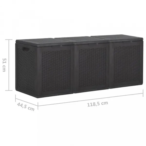 Záhradný úložný box polypropylén Dekorhome 43x44x51 cm
