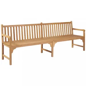 Záhradná lavica masívny teak Dekorhome 228 cm