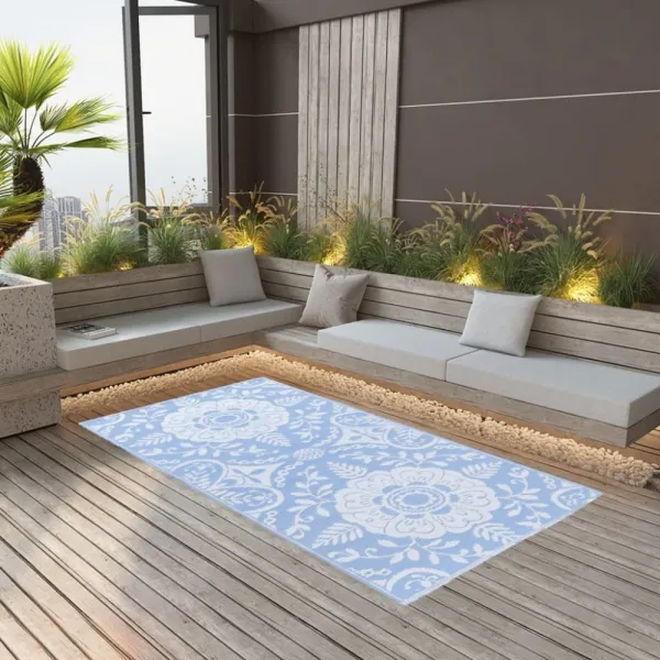 Vonkajší koberec PP modrá Dekorhome 190x290 cm