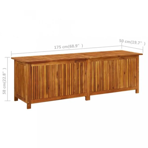 Záhradný úložný box akácie Dekorhome 150 cm