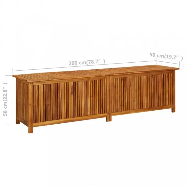 Záhradný úložný box akácie Dekorhome 150 cm
