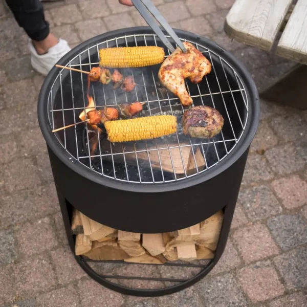 Ohnisko s grilom čierna Dekorhome