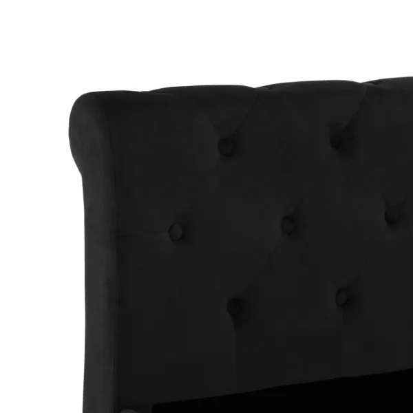 Posteľ čierny zamat Dekorhome 90 x 200 cm