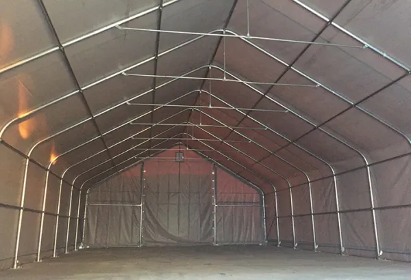 Skladová hala 10x20m PVC sivá - nehorľavá