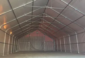 Skladová hala 10x20m PVC sivá - nehorľavá
