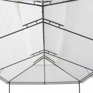 Záhradný altánok so závesmi 3x6 m biela Dekorhome