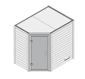 Interiérová fínska sauna 195 x 145 cm Dekorhome