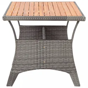 Záhradný stôl sivá / akácia Dekorhome 120 cm
