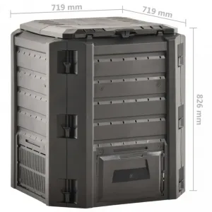 Záhradný kompostér čierny Dekorhome 800 l