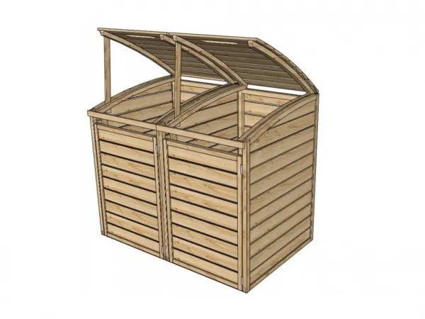 Drevený box na popolnice Dekorhome