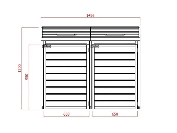 Drevený box na popolnice Dekorhome