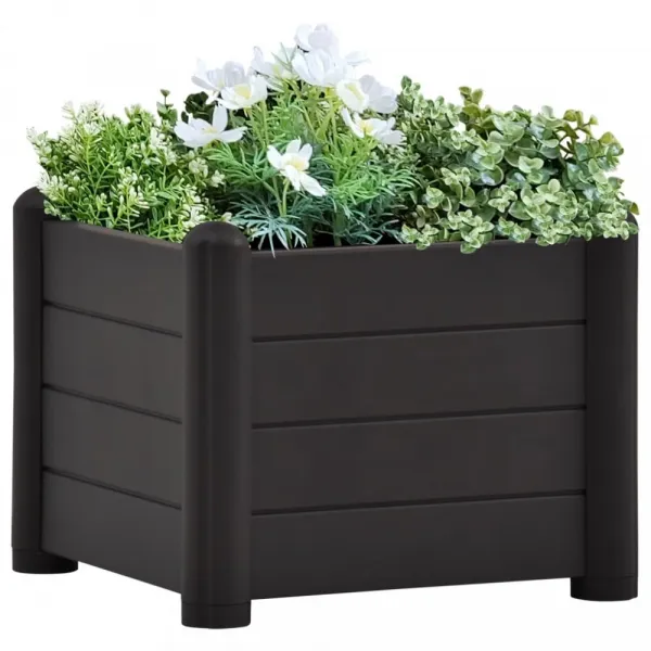 Vyvýšený záhon PP antracit Dekorhome 100x43x35 cm