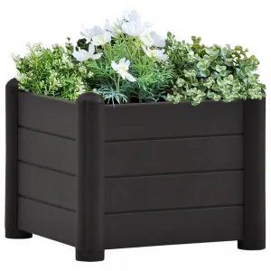 Vyvýšený záhon PP antracit Dekorhome 100x43x35 cm