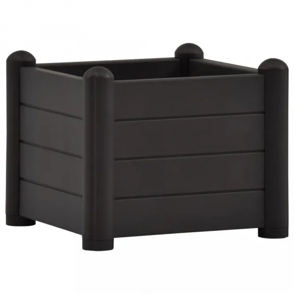 Vyvýšený záhon PP antracit Dekorhome 100x43x35 cm