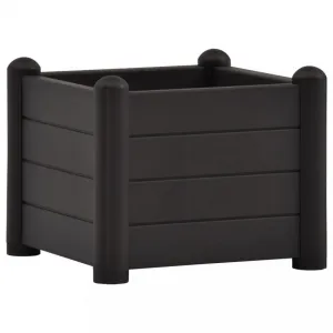 Vyvýšený záhon PP antracit Dekorhome 100x43x35 cm