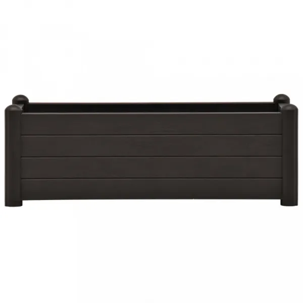 Vyvýšený záhon PP antracit Dekorhome 100x43x35 cm
