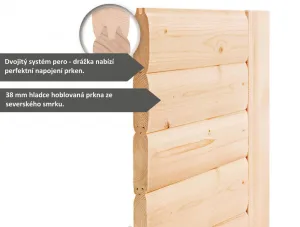 Interiérová fínska sauna 195x195 cm Lanitplast