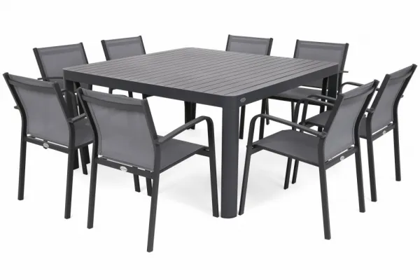Záhradný jedálenský set 8+1 GH5441 antracit