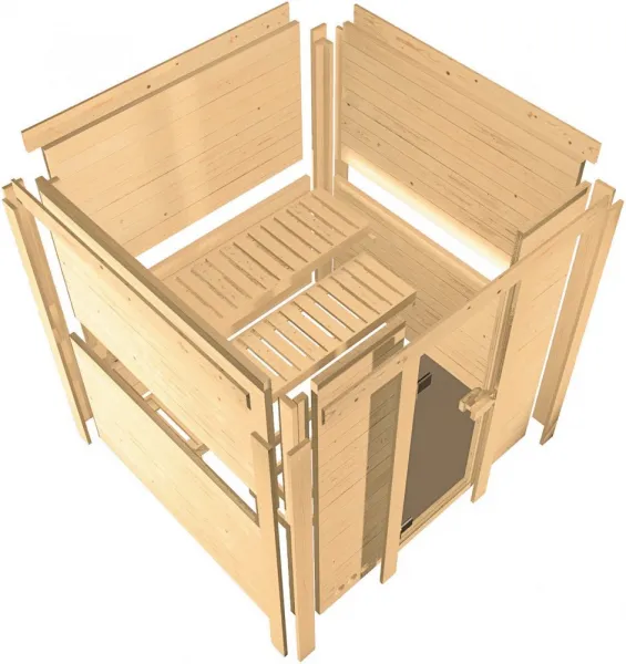 Interiérová fínska sauna 195x151 cm Lanitplast