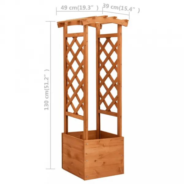 Truhlík trelážovým oblúkom 49x 39x130 cm drevo Dekorhome