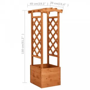 Truhlík trelážovým oblúkom 49x 39x130 cm drevo Dekorhome