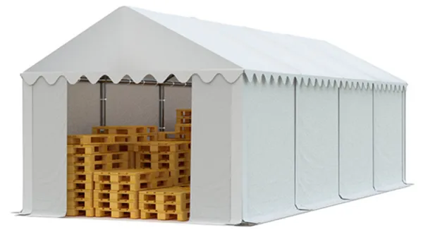 Skladový stan 4x8 biela KLASIK