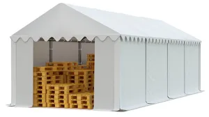 Skladový stan 4x8 biela KLASIK