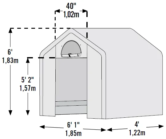 Fóliovník Shelterlogic 1,8x1,2 m PE Dekorhome