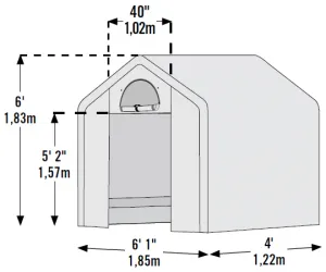 Fóliovník Shelterlogic 1,8x1,2 m PE Dekorhome
