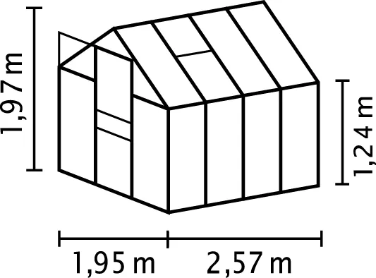 Skleník TARGET 5000 polykarbonát strieborný Dekorhome
