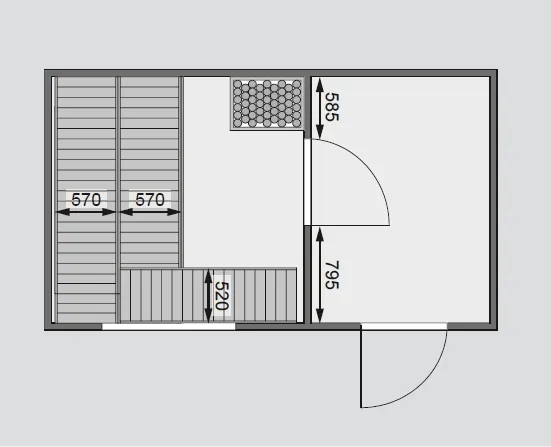 Vonkajšia fínska sauna s predsieňou 393 x 231 cm Dekorhome