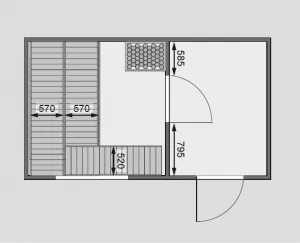 Vonkajšia fínska sauna s predsieňou 393 x 231 cm Dekorhome