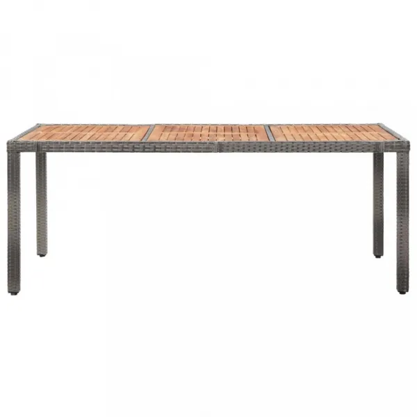 Záhradný jedálenský set 8+1 polyratan sivý Dekorhome