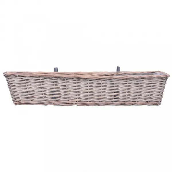 Truhlík na balkón prútený 80 cm 2 ks Dekorhome