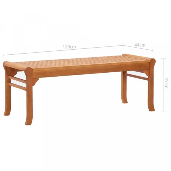 Záhradná lavička eukalyptové drevo Dekorhome 120 cm