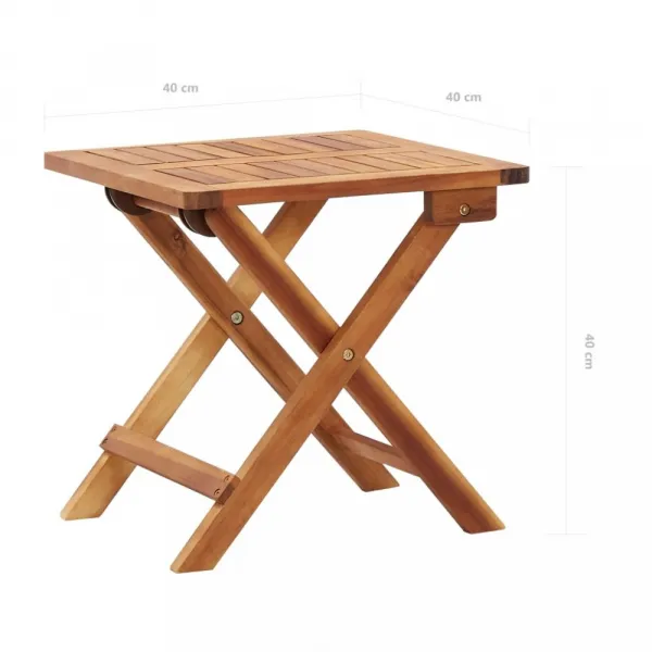 Skladací záhradný stolík akácie Dekorhome