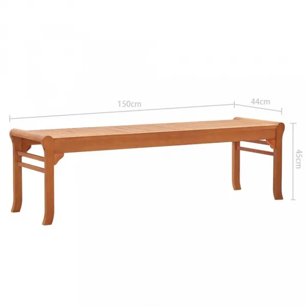 Záhradná lavička eukalyptové drevo Dekorhome 120 cm