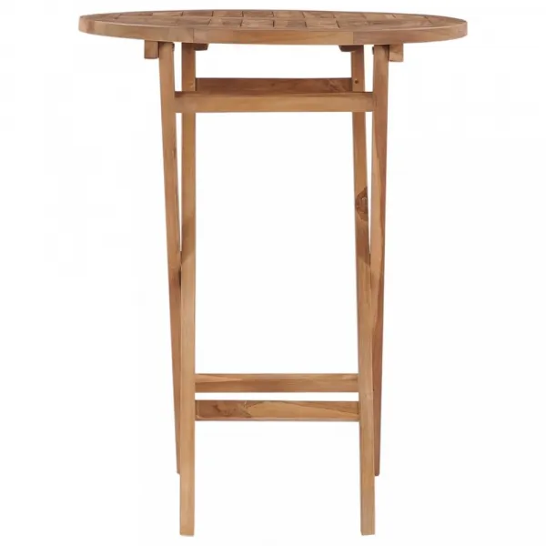 Skladací záhradný stolík 60 cm teakové drevo Dekorhome