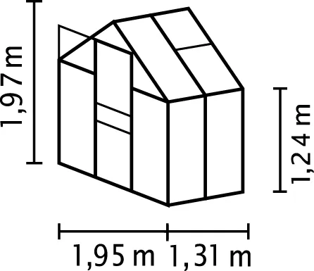Skleník TARGET 2500 polykarbonát Dekorhome